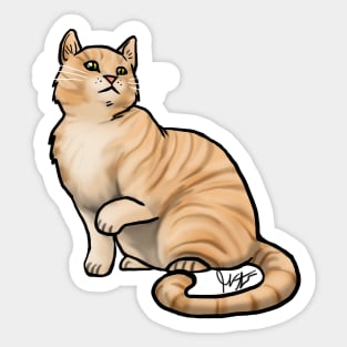 Cat - European Shorthair - Orange Tabby Sticker